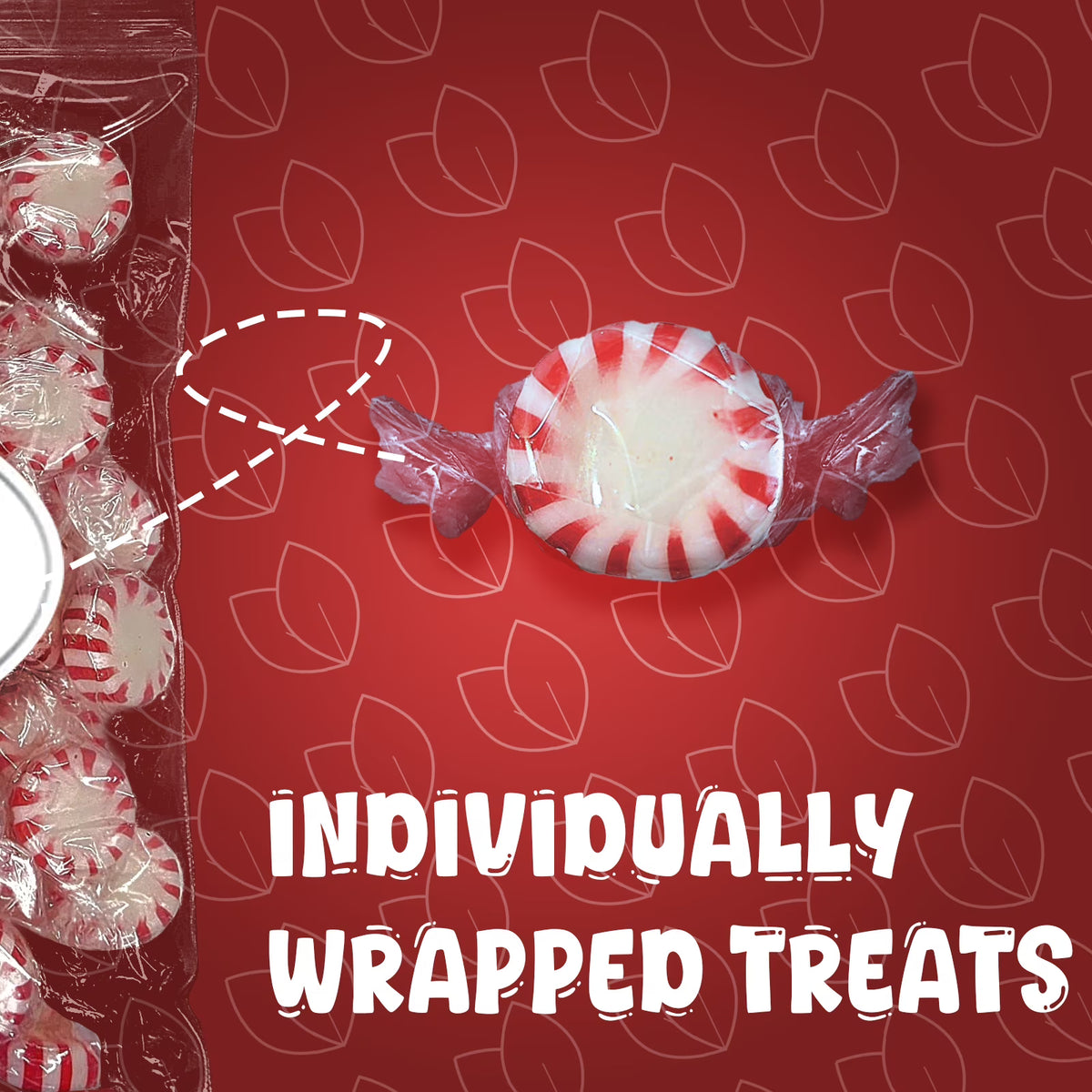 Starlight Peppermint Candy Bulk - 1 Pound Refreshing Peppermints in Bulk Individually Wrapped - Mints Individually Wrapped Hard Candy Bag