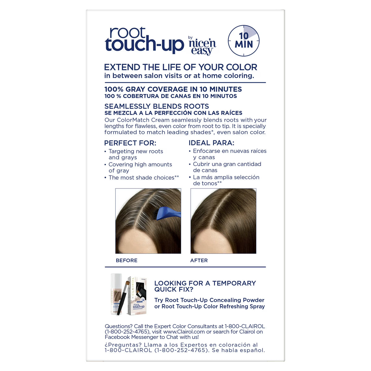 Clairol Root Touch-Up Nice'n Easy Permanent Hair Dye, 5A Medium Ash Brown, Hair Color, 1 Kt