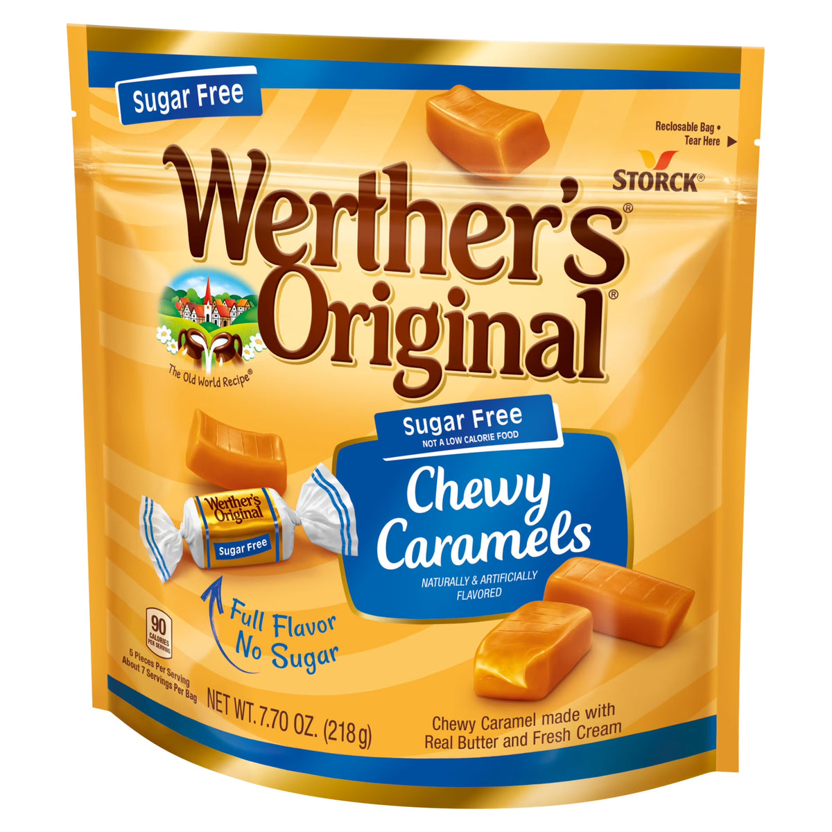 Werther's Original Chewy Sugar Free Caramel Candy 7.7 oz