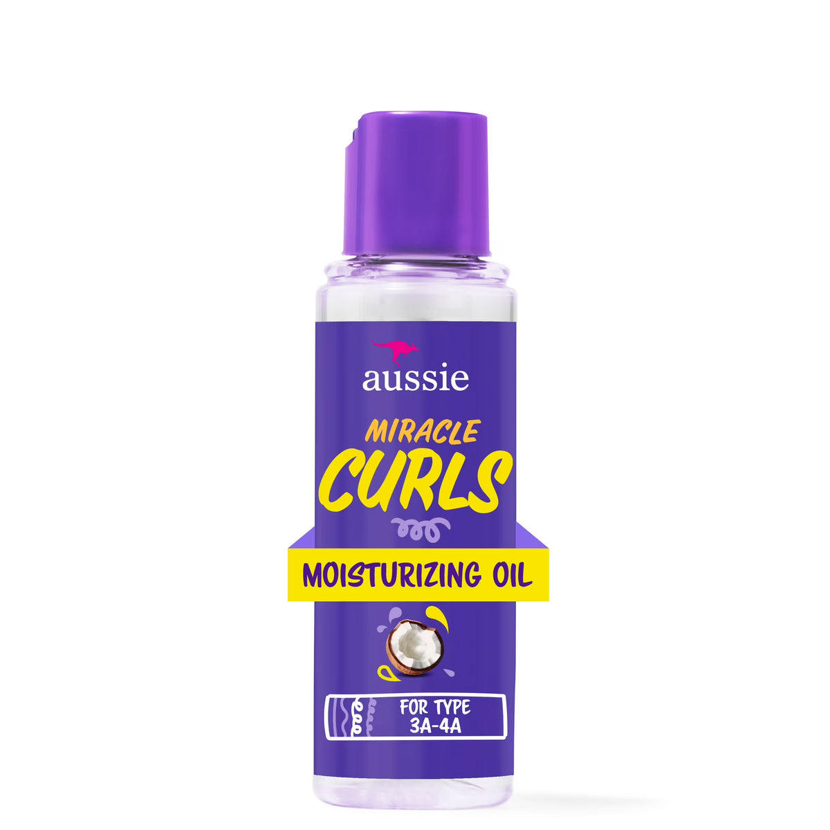 Aussie Miracle Curls Coconut Curl-Defining Hair Oil, for Curly Hair 3.2 fl oz