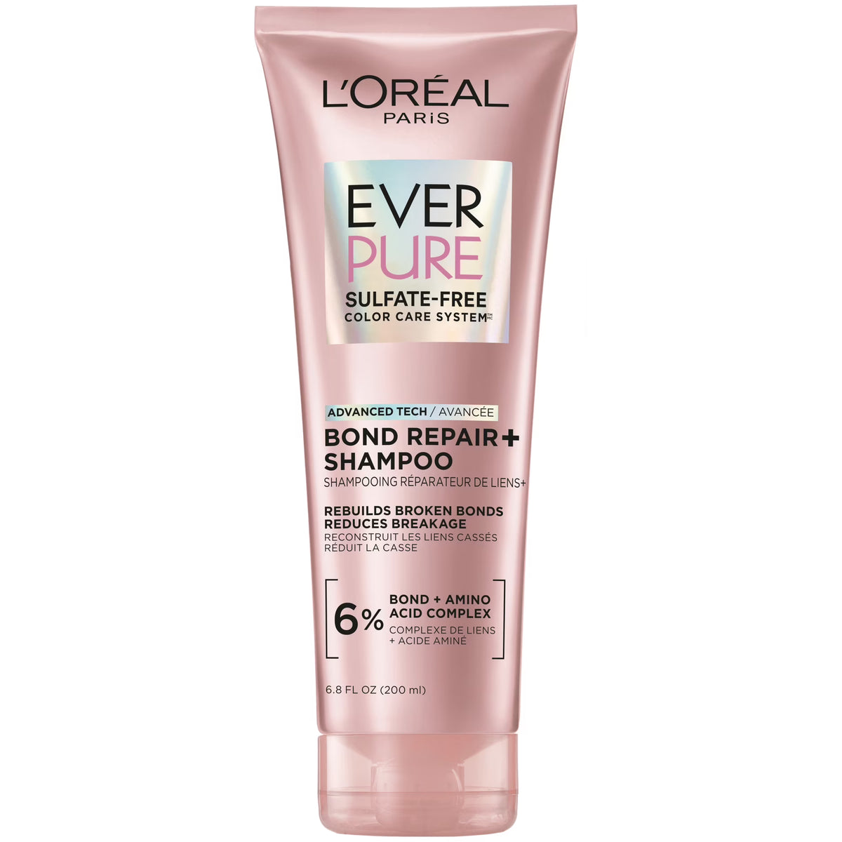 L'Oreal Paris EverPure Bond Repair Strengthening Shampoo with Citric Acid, 6.8 oz