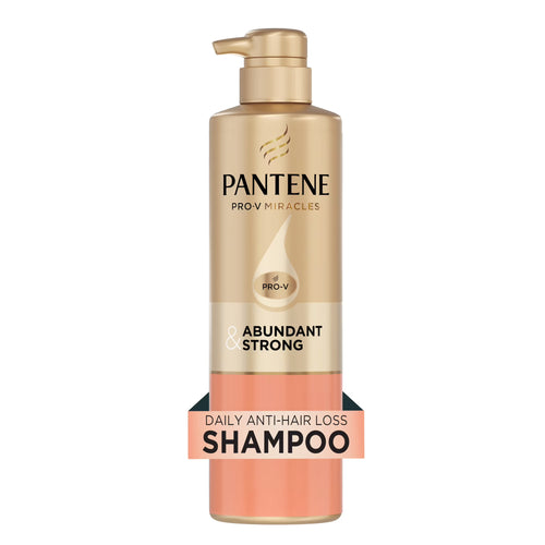 Pantene Abundant & Strong Shampoo, Strengthens Scalp's Hold on Hair Roots, 13.5 fl oz