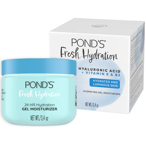 POND’S Fresh Hydration Gel Moisturizer, Hyaluronic Acid, Oil-Free Face Moisturizer – 3.4oz