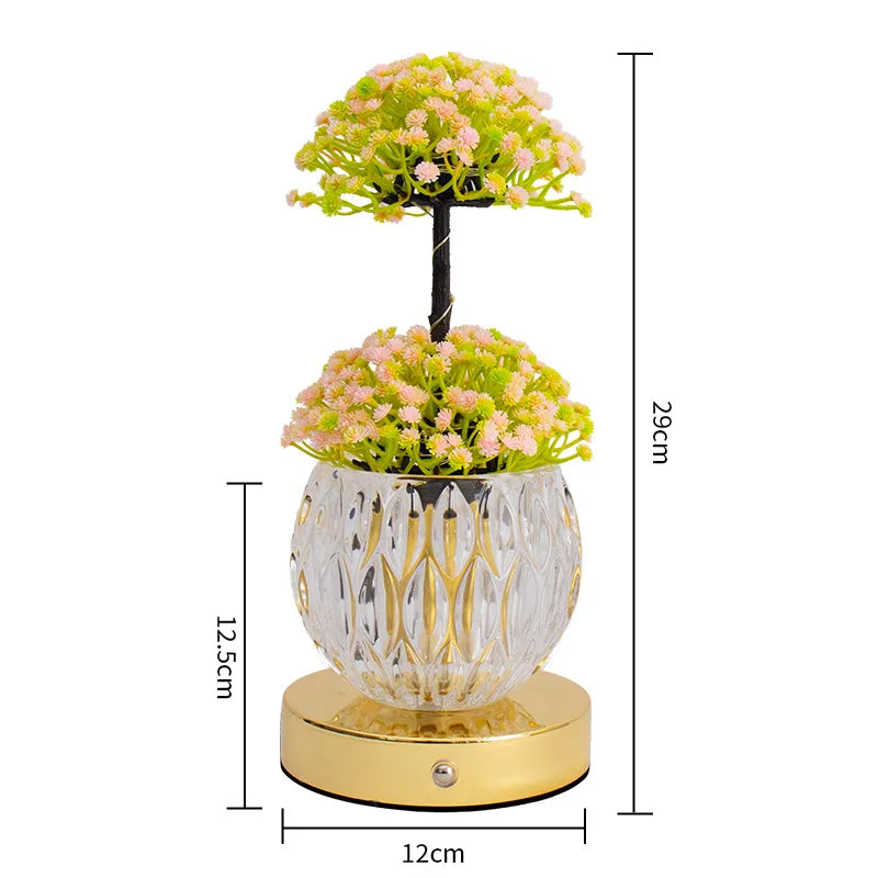 Tulip LED Night Light USB Rechargeable Floral Table Lamp