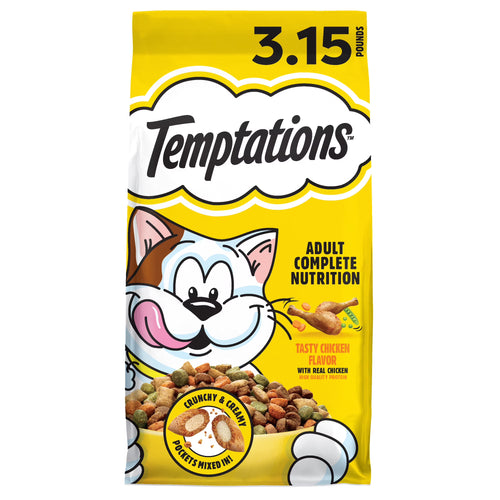 Temptations Tasty Chicken Flavor Dry Cat Food, 3.15 Lb Bag