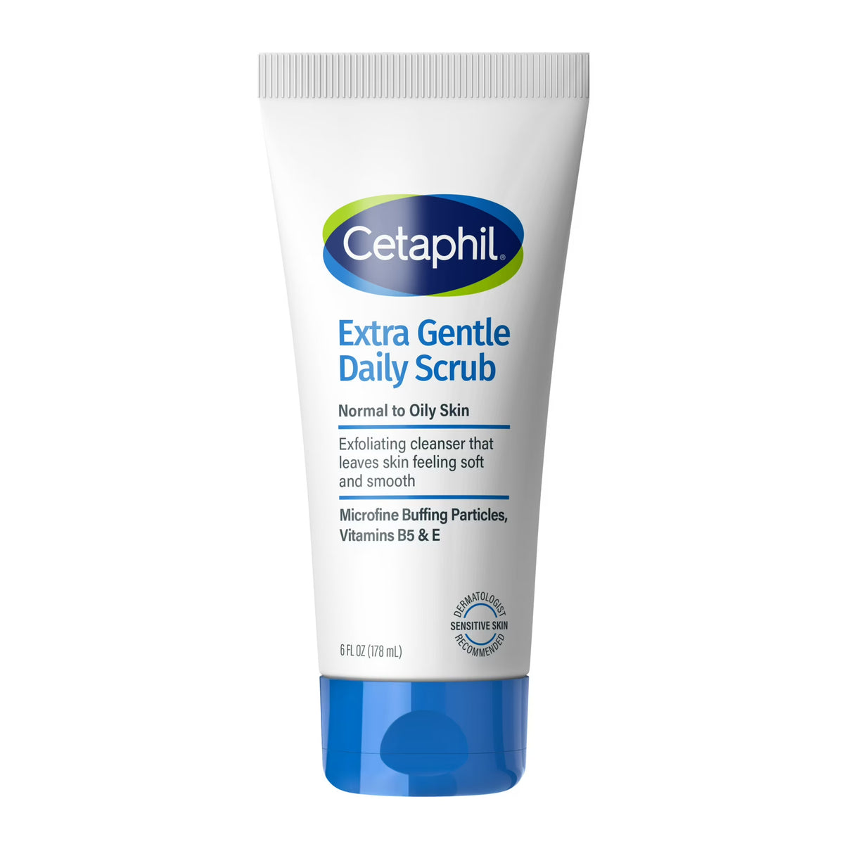Cetaphil Extra Gentle Daily Face Scrub, Exfoliates & Cleanses, Sensitive Skin, 6 fl oz