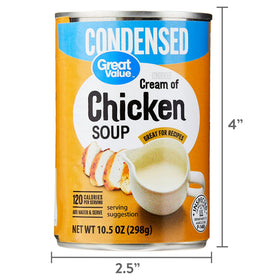 Great Value Cream Of Chicken Condensed Soup, 10.5 oz