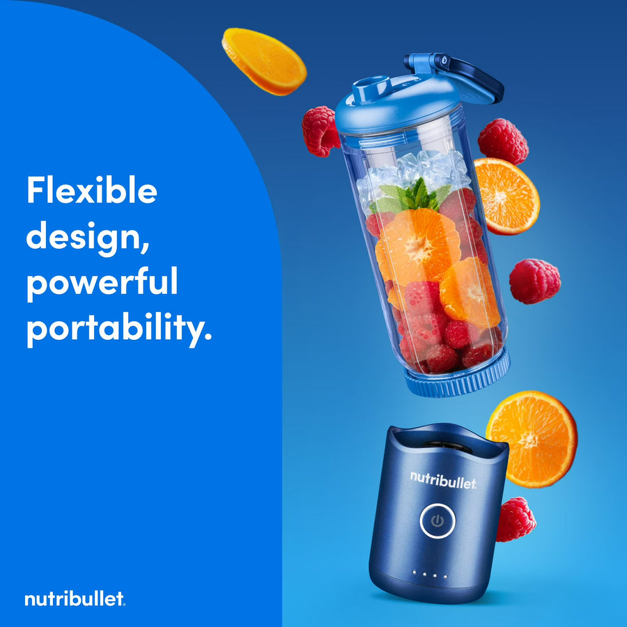 nutribullet Flex portable blender NBPB10200BB, Sapphire Blue, 20oz