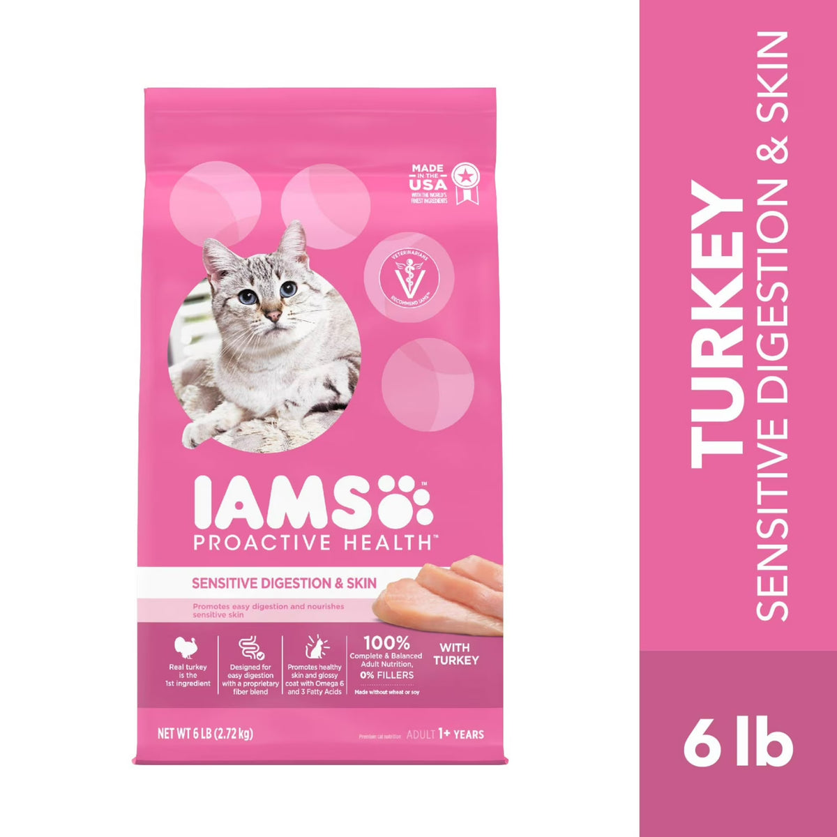 Iams Proactive Health Turkey Dry Cat Food, 6 Lb Bag