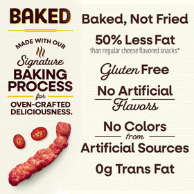 Baked Cheetos Crunchy 50% Less Fat Flamin’ Hot Cheese Flavored Snacks Bag, 7.625 oz