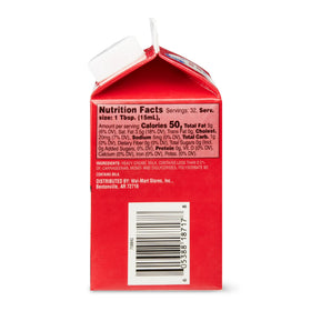 Great Value Heavy Whipping Cream, 16 oz Carton
