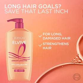 L'Oreal Paris Elvive Dream Lengths Restoring Shampoo, Pump, 28 fl oz
