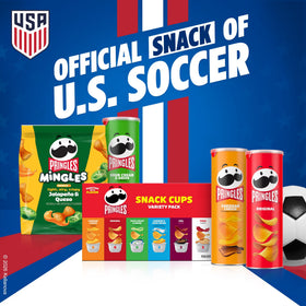 Pringles BBQ Potato Crisps Chips, Lunch Snacks, 5.5 oz Canister
