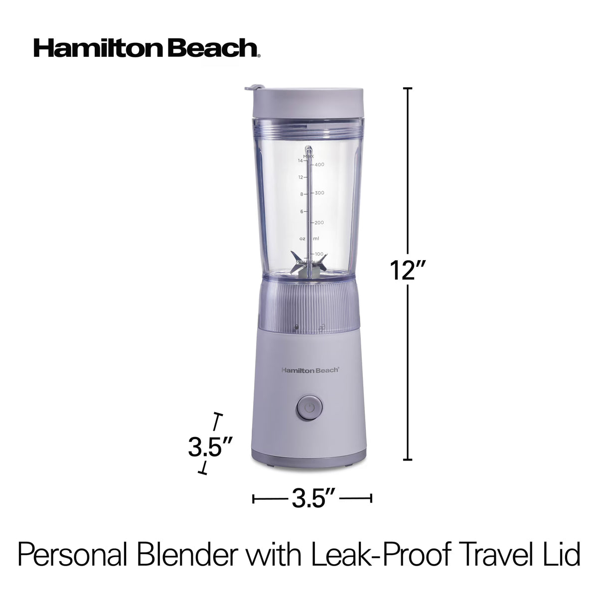 Hamilton Beach® Personal Blender with Leak-Proof Travel Lid, Light Purple