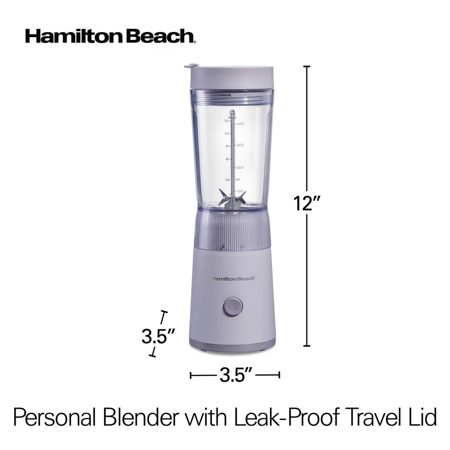 Hamilton Beach® Personal Blender with Leak-Proof Travel Lid, Light Purple