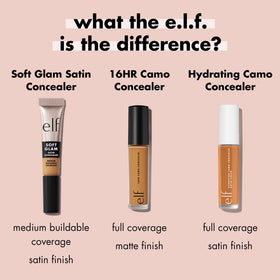 e.l.f. Soft Glam Satin Concealer, 52 Deep Cool, 0.21 fl oz