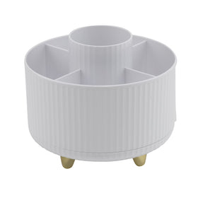 Premium Rotating Beauty Organizer with 5 Compartments for Easy Access