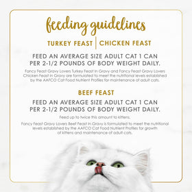 Purina Fancy Feast Gravy Lovers Kitten Food, Wet Cat Food, Poultry & Beef, 3 oz Cans