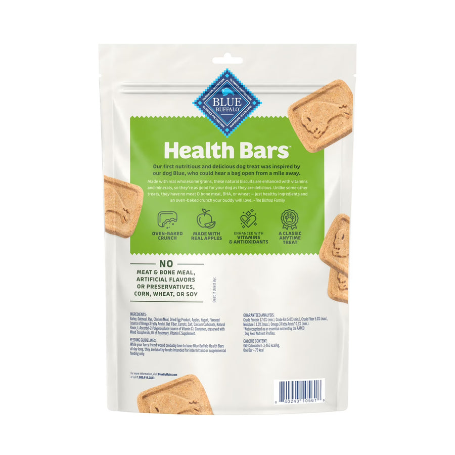 Blue Buffalo Health Bars Crunchy Dog Biscuits, Apples & Yogurt, 16-oz. Bag