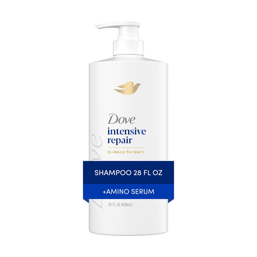 Dove Shampoo for Damaged Hair Intensive Repair with Bio-Protein Care Technology and Amino Serum, 28 fl oz