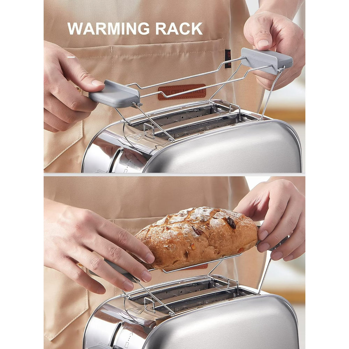 2 slice toaster, Retro Bagel Toaster Toaster with 7 Bread Shade Settings, 2 Extra Wide Slots, Defrost/Bagel/Cancel Function, Removable Crumb Tray, Stainless Steel Toaster by Yabano, Silver