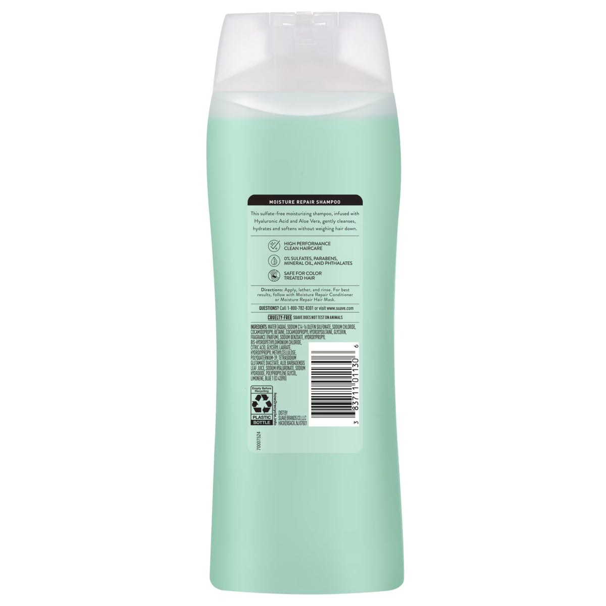 Suave Moisture Repair Sulfate-Free Shampoo with Hyaluronic Acid & Aloe Vera, 18 fl oz