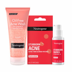 Neutrogena Oil-Free Pink Grapefruit Face Scrub, Salicylic Acid Acne Face Wash, 6.7 fl oz