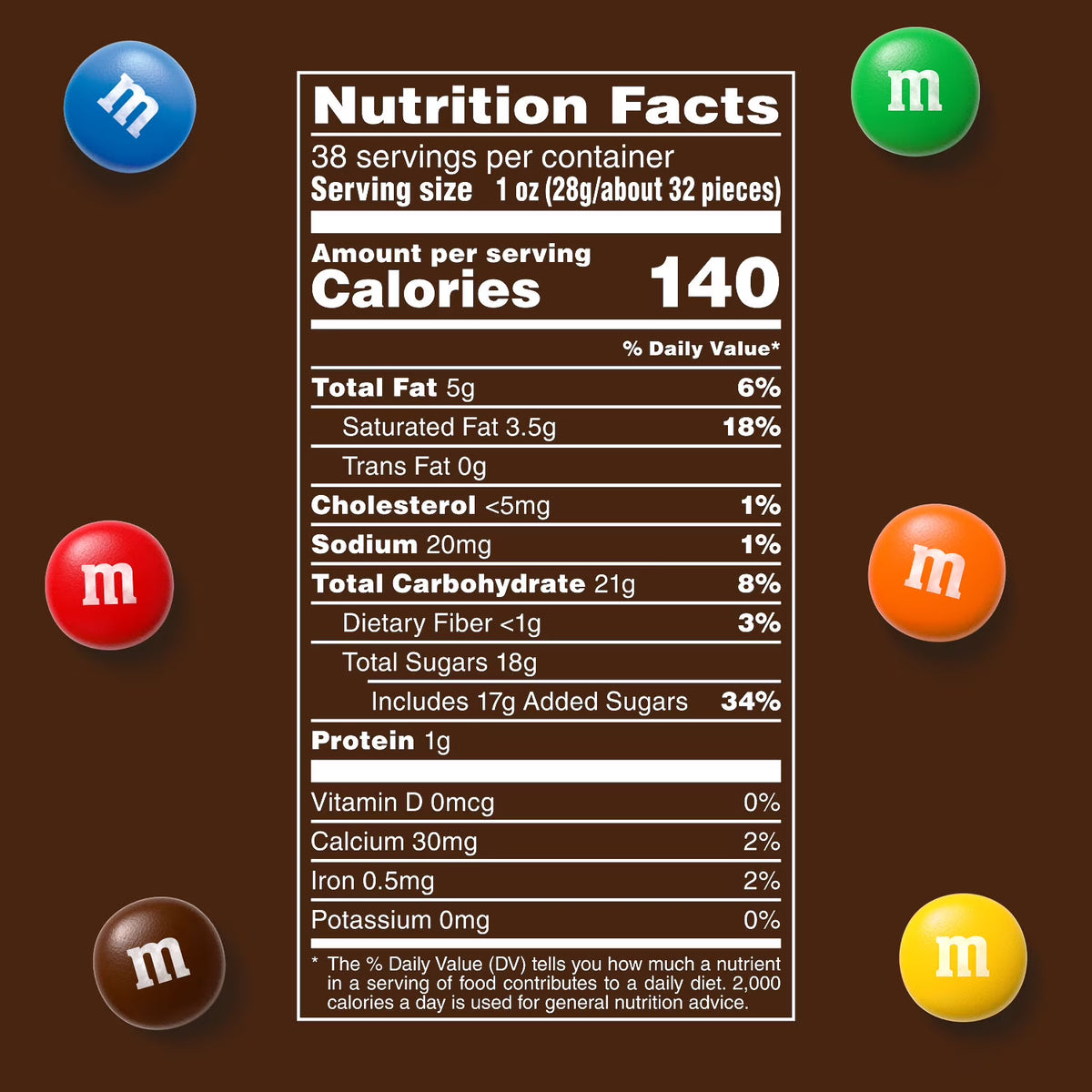 M&M'S Milk Chocolate Candy, Party Size, 38 oz Resealable Bag