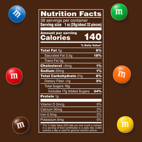 M&M'S Milk Chocolate Candy, Party Size, 38 oz Resealable Bag