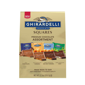 GHIRARDELLI Premium Chocolate Assortment SQUARES, 12.5 oz Bag