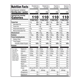 Great Value Fruit & Cream Instant Oatmeal Variety Pack, 1.05 oz, 20 Count