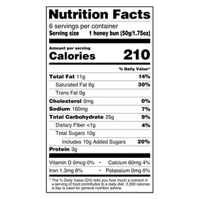 Great Value Glazed Honey Buns, 10.5 oz, 6 Count