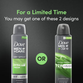 Dove Men+Care Extra Fresh Long Lasting Antiperspirant Deodorant Dry Spray, Citrus, 3.8 oz