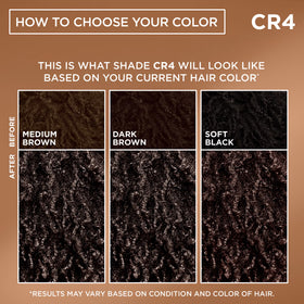 Garnier Nutrisse 0% Ammonia Glossy Curl Nourishing Permanent Hair Color Kit, CR4 Dark Brown, 1 Kit