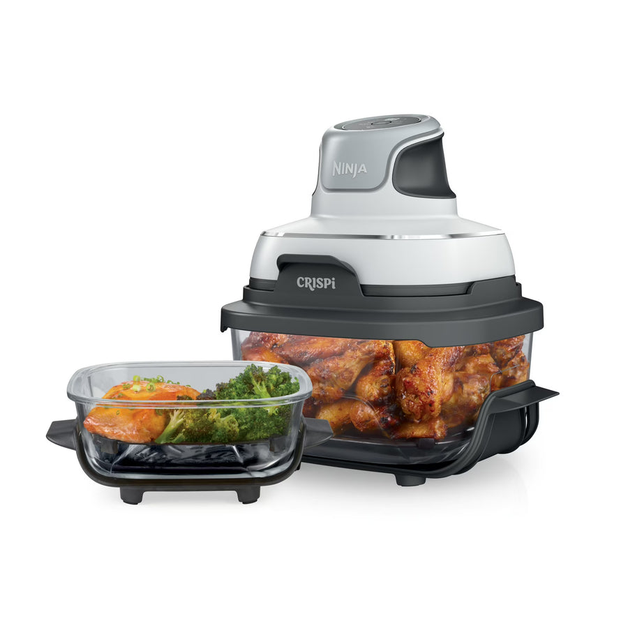 Ninja Crispi Glass Air Fryer 4-Qt, 3-in-1, Air Fry Recrisp, Portable, Dishwasher Safe, FN100WH White