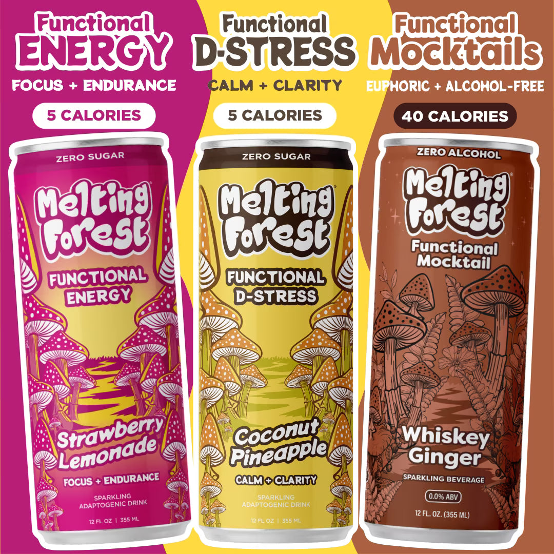 Melting Forest Mushroom Energy Drink Strawberry Lemonade 12 Pack