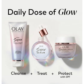 Olay Super Facial Cleanser – Advanced Deep Clean & Hydrating Formula for All Skin Types, Gently Removes Impurities and Makeup, Enhances Moisture Balance, Promotes Radiant and Smooth Skin, 6.7 oz
