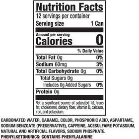 Dr Pepper Zero Sugar Soda Pop, 12 fl oz, 12 Pack Cans