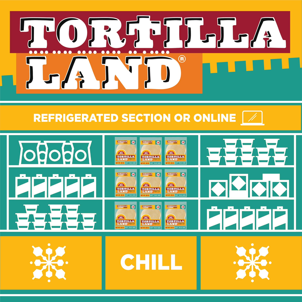 Tortilla Land Ready to Cook Soft Taco Size Flour Tortillas, 30 oz, 18 Count