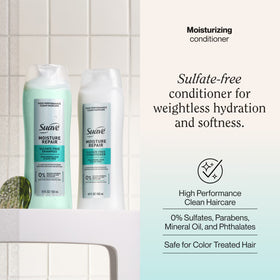 Suave Moisture Repair Sulfate-Free Conditioner with Hyaluronic Acid & Aloe Vera, 18 FL OZ