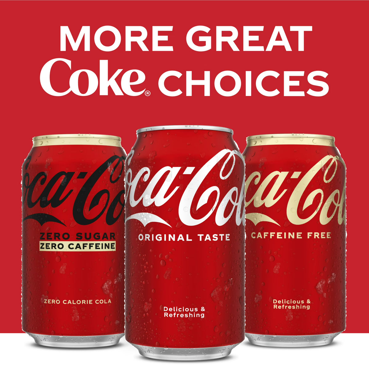 Coca-Cola Zero Sugar Caffeine-Free Soda Pop Fridge Pack Cans, 12 fl oz, 12 Pack