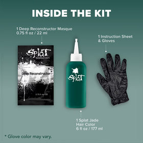 Splat Midnight Jade Hair Dye Kit, Semi-Permanent Green Hair Color for Brunettes, Vegan