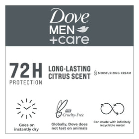 Dove Men+Care Extra Fresh Long Lasting Antiperspirant Deodorant Dry Spray, Citrus, 3.8 oz