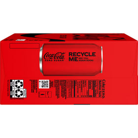 Coca-Cola Zero Sugar Soda Pop Cans, 12 fl oz, 24 Pack