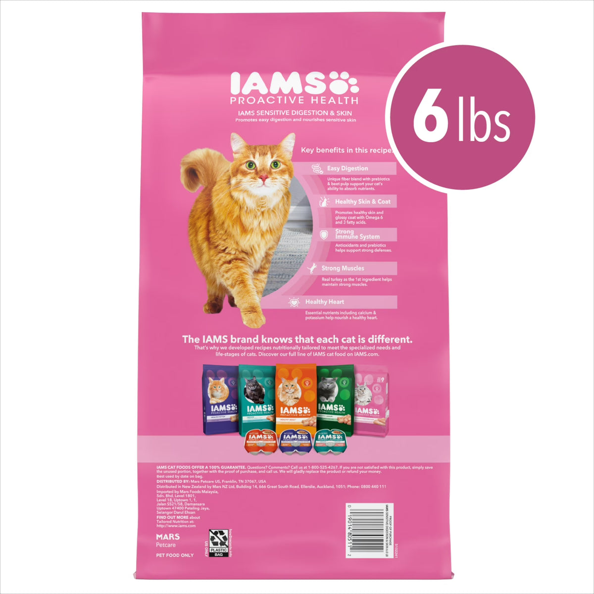 Iams Proactive Health Turkey Dry Cat Food, 6 Lb Bag