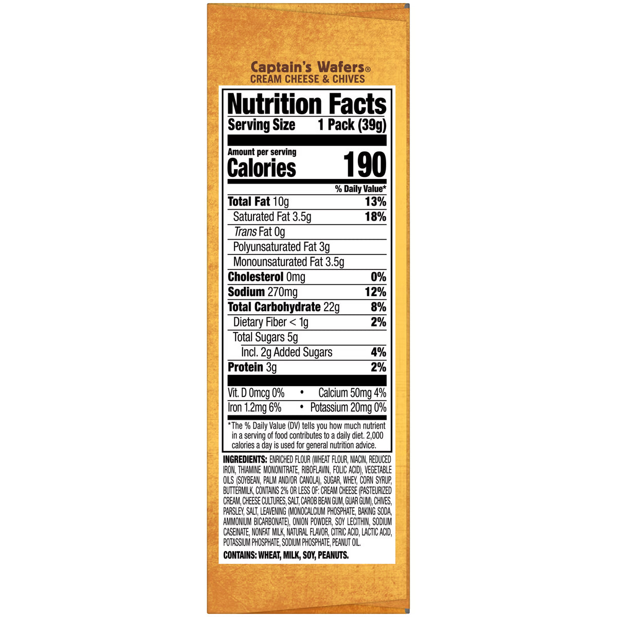 Lance Sandwich Crackers, Captain's Wafers, Variety Pack, 10 Individual Packs, 6 Sandwiches Each