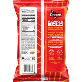 Doritos Protein Nacho Cheese Tortilla Chips Bag, 7 oz