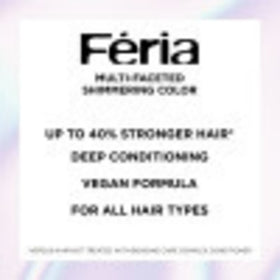 L'Oreal Paris Feria Shimmering Permanent Hair Color, B61 Downtown Brown, Strengthens Hair, 1 Kit