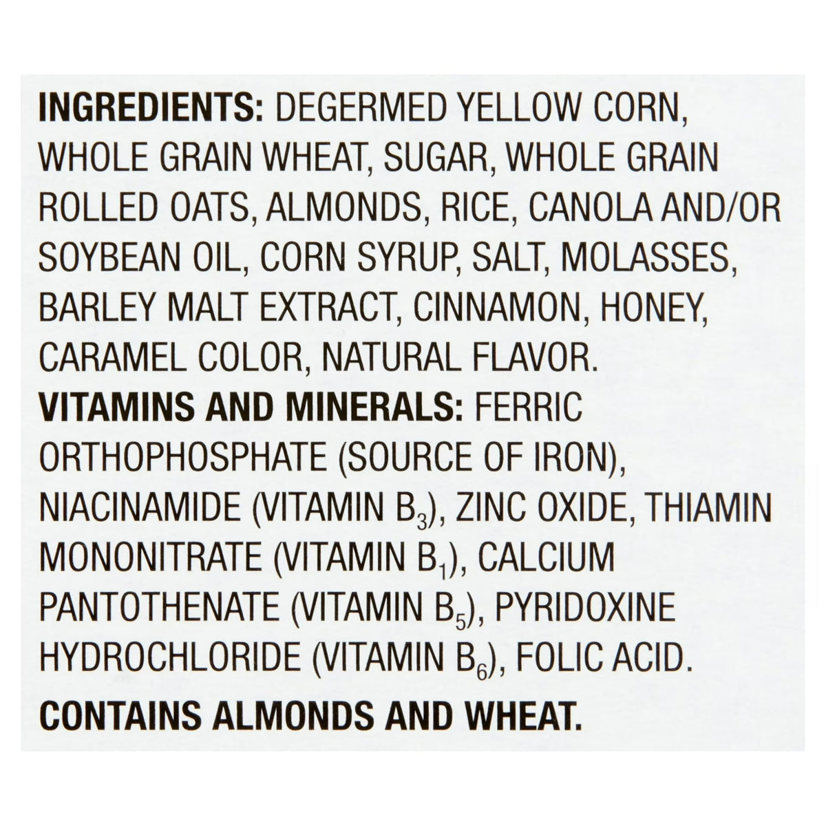 Great Value Almond Crunchy Honey Oats Cereal, 18 oz