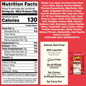 Baked Cheetos Crunchy 50% Less Fat Flamin’ Hot Cheese Flavored Snacks Bag, 7.625 oz